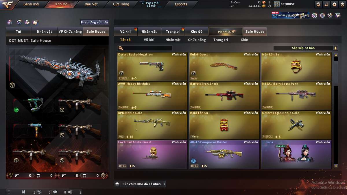 shop acc cf uy tin gia re